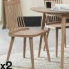 Univers Déco·Scandinave Hygge|Chaises En Bois|COPENHAGUE Chaise scandinave à barreaux (lot de 2)