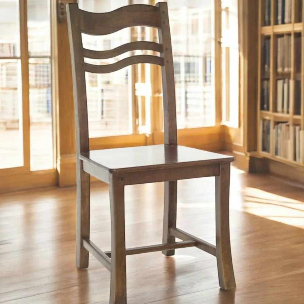 Chaises En Bois|Meubles De Cuisine·Chaises|Tradition Chaise Vague Hévéa 45x49x95cm