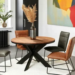 Chaises Capitonnées|Chaises Contemporaines|IENA Chaise velours grosses côtes moutarde (lot de 2)