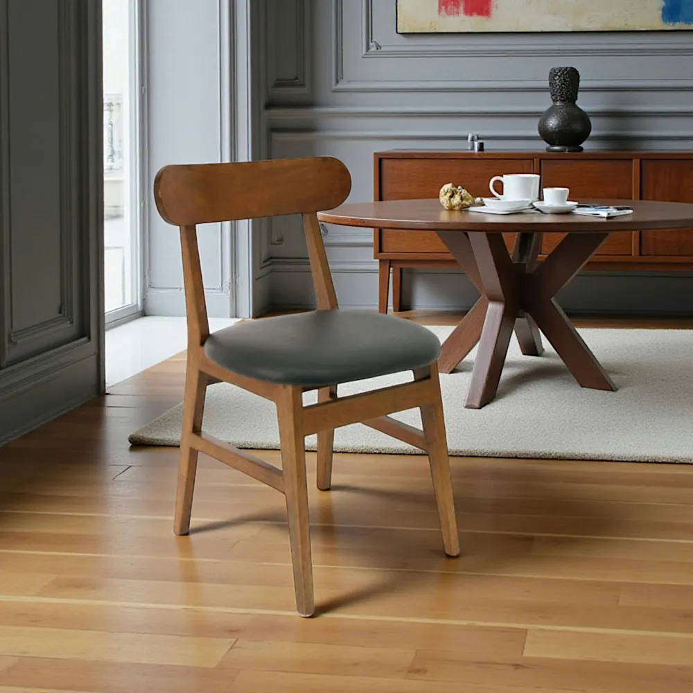 Chaises Vintage|Chaises En Bois|Sixties Chaise vintage carrée hévéa