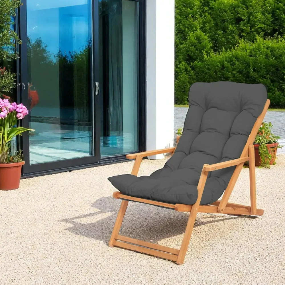 Transats / Bains De Soleil|SORA Chilienne beige pliante - grand confort