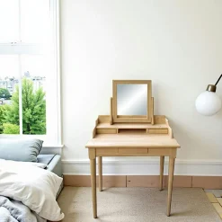 Meubles De Chambre·Coiffeuses|Tradition Coiffeuse avec miroir 3 tiroirs hévéa 80x50x133cm