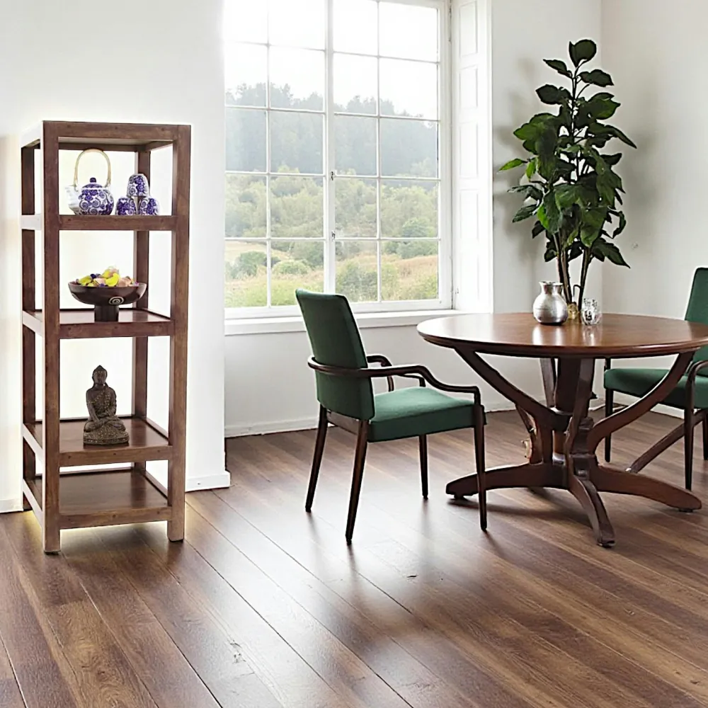 Meubles De Salon·Colonnes De Rangement|Meubles De Rangement·Colonnes De Rangement|Helena Colonne Etagère Hévéa 4 étages 45x45x128cm