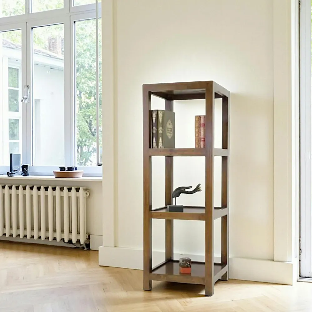 Meubles De Salon·Colonnes De Rangement|Meubles De Rangement·Colonnes De Rangement|Helena Colonne Etagère Hévéa 3 étagères 45x45x128cm