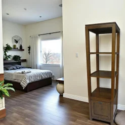 Meubles De Salon·Colonnes De Rangement|Meubles De Rangement·Colonnes De Rangement|Helena Colonne ouverte Hévéa 1 portes, 3 étages, 45X45X162,4CM