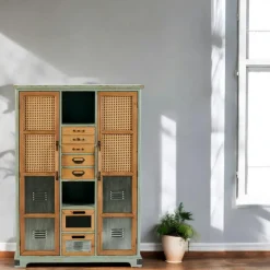 Univers Déco·Vintage|Commodes En Bois|LAMPHUN Commode 7 tiroirs 2 portes 2 niches