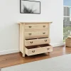 Commodes En Bois|Maori Commode 4 tiroirs hévéa 110x48x103cm