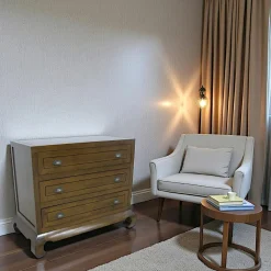 Commodes En Bois|Maori Commode 3 tiroirs hévéa 100x55x80cm