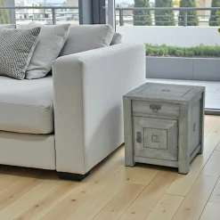 Commodes En Bois|Tradition Commode demi cercle hévéa massif 110x60cm