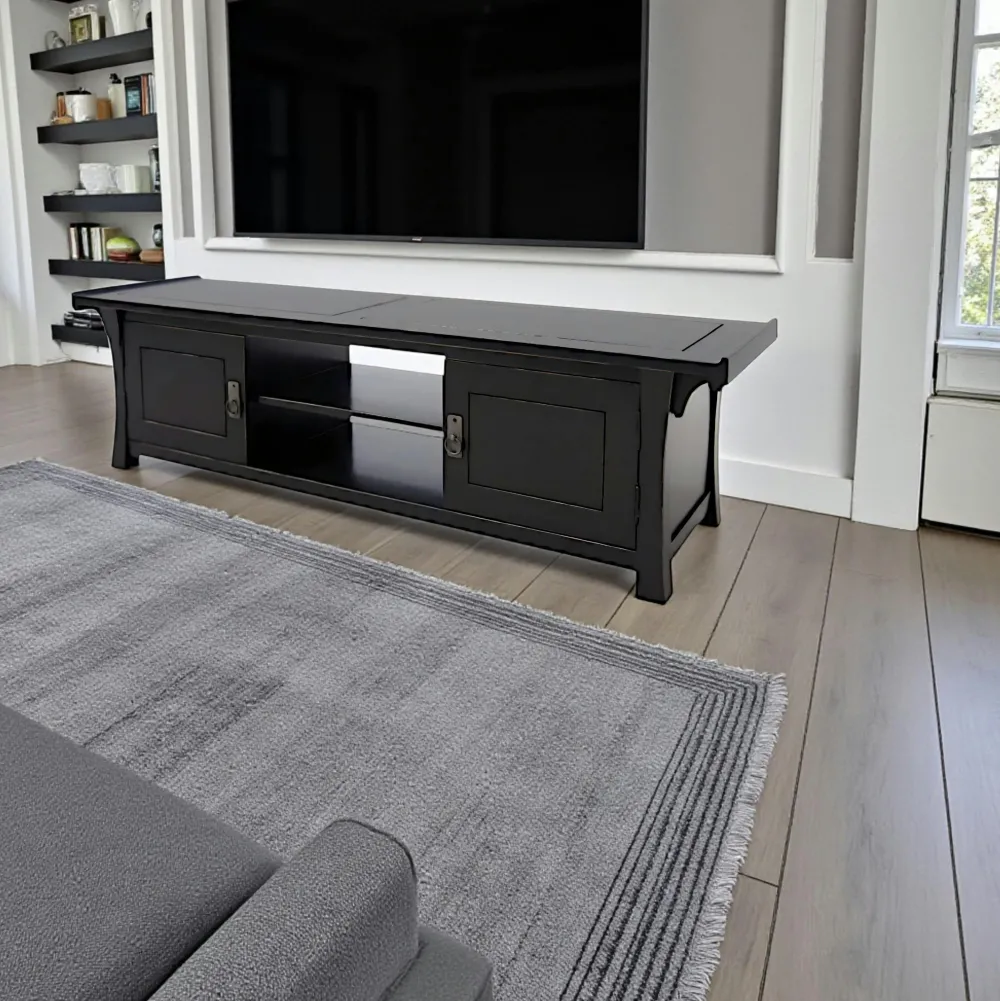 Commodes En Bois|Tradition Commode demi cercle hévéa massif 110x60cm