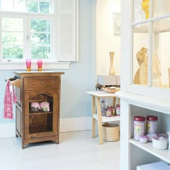 Meubles De Cuisine·Rangement Cuisine|Tradition Confiturier / Meuble de cuisine Hévéa 1 tiroir, 1 porte grillagée, 1 accroche torchon 59x43x84cm