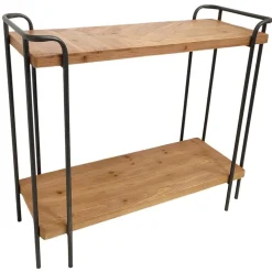 Consoles Industrielles|Consoles Industrielles|Atelier Console 2 niveau en bois clair