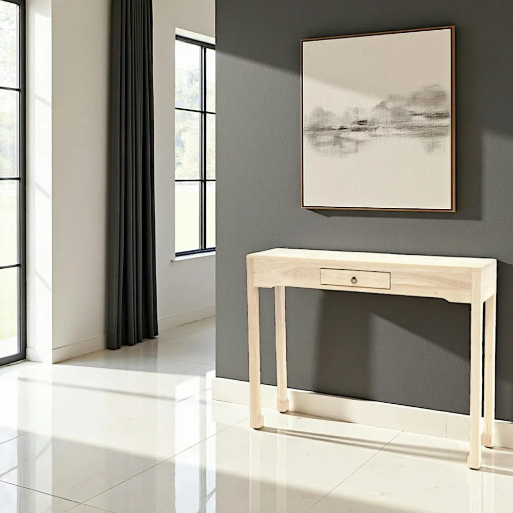 Consoles Avec Tiroirs|Consoles Avec Tiroir|Maori Console 1 tiroir hévéa 100cm