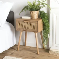 Consoles Avec Tiroirs|Consoles Avec Tiroir|PALMA Console 2 tiroirs en cannage rotin naturel