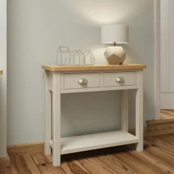 Consoles En Bois|Consoles En Bois|BATH Console de salon en bois finition gris clair
