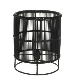 Consoles En Bois|Consoles En Bois|MARFA Console de salon noire ovale - pieds en V, effet bois