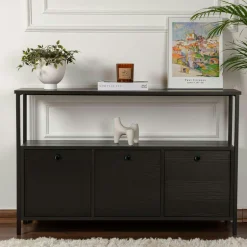 Consoles En Bois|Consoles En Bois|JENA Console d'entrée avec rangement - 3 niches