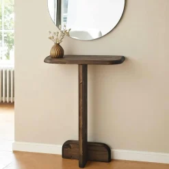 Consoles En Bois|Consoles En Bois|SITIA Console d'entrée design en bois grisé