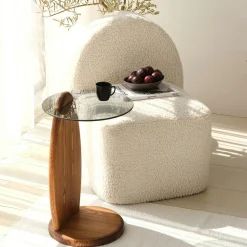 Consoles En Bois|Consoles En Bois|SITIA Console d'entrée en bois clair - 3 pieds