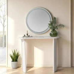 Consoles En Bois|Consoles En Bois|SITIA Console d'entrée moderne en bois blanc