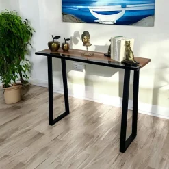 Consoles En Bois|Consoles En Bois|BORA Console epoxy lagon et bois d'acacia