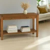 Consoles Avec Tiroirs|Consoles Avec Tiroir|Lola Console exotique bois acajou avec tiroirs 120cm