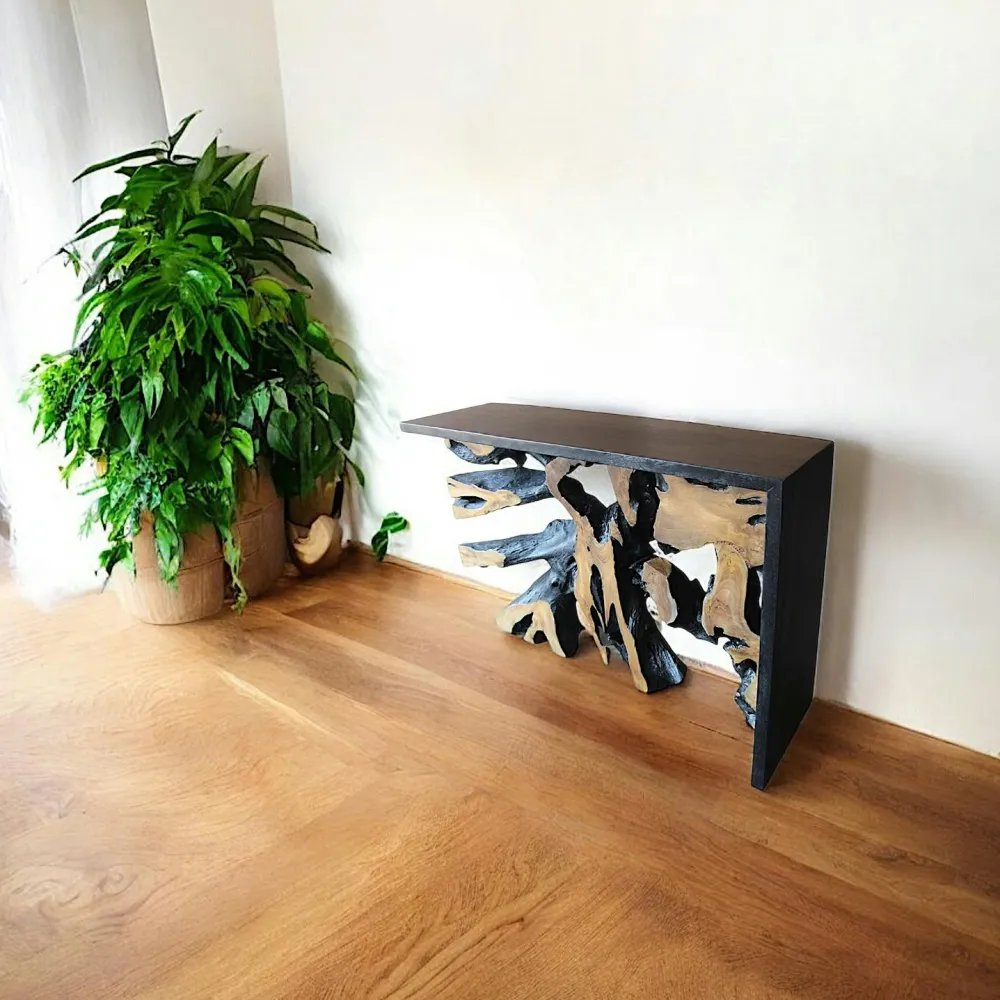 Consoles En Bois|Consoles En Bois|Arizona Console racine de teck contour bois noir