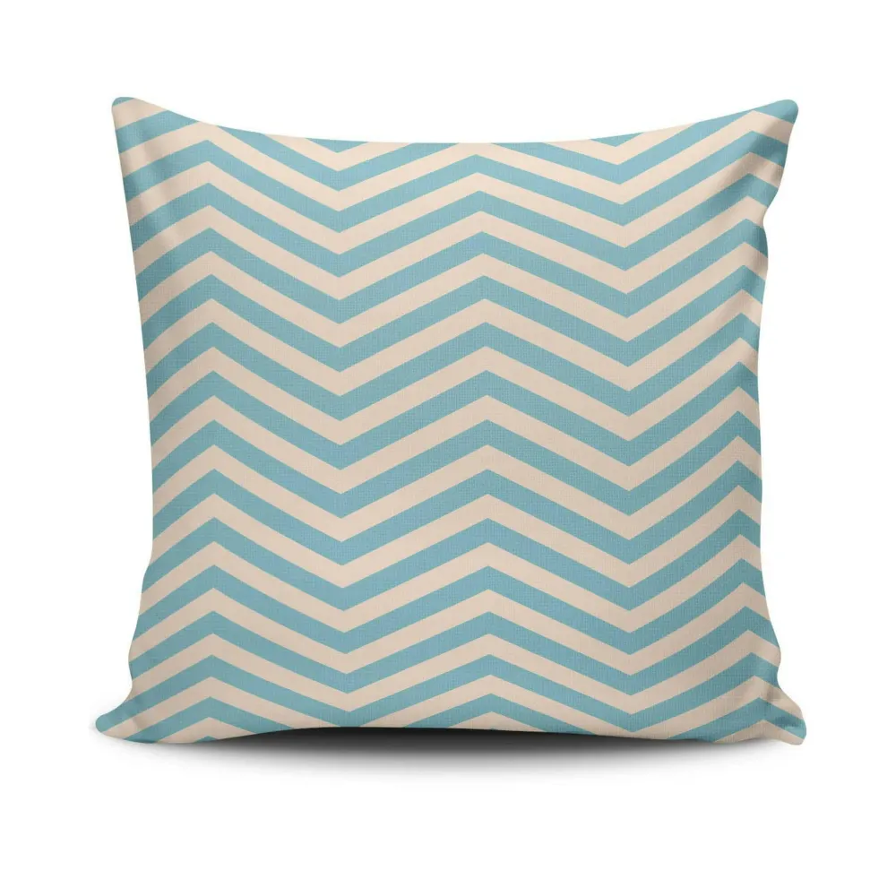 Textile·Coussins|IZMIR Coussin bleu motif graphique