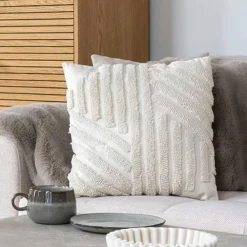 Textile·Coussins|BRUGES Coussin déco bleu marine en coton recyclé