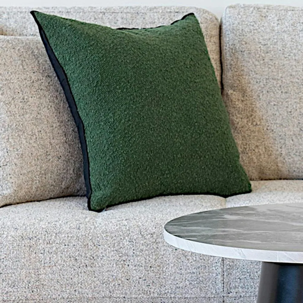 Textile·Coussins|BRUGES Coussin déco vert foncé