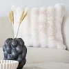Textile·Coussins|BRUGES Coussin en fausse fourrure blanche