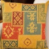 Textile·Coussins|IZMIR Coussin ethnique jaune – motif patchwork