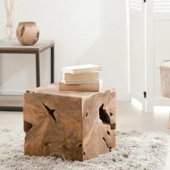 Meubles De Salle À Manger·Tabourets|POLO Cube en bois de teck