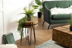 Bouts De Canapé En Bois|OTTAWA Cube en bois exotique