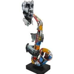 Objets Décoration·Figurines / Statues| Décoration murale en métal peint couple sous la pluie