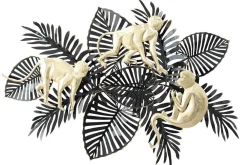 Décorations Murales| Décoration murale en métal feuillage et singes