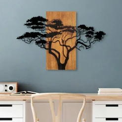 Décorations Murales| Décoration murale métal et bois – Acacia