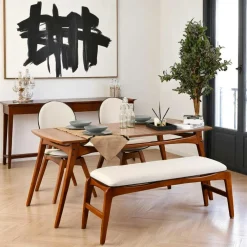 Tables À Manger Rectangulaires|Tables À Manger En Bois|SITIA Ensemble salle à manger vintage - 6 places