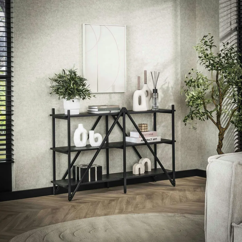 Etagères Industrielle|RALF Etagère de salon moderne 5 plateaux