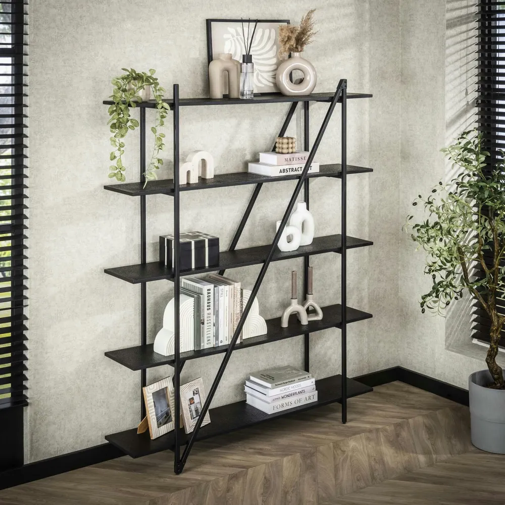 Etagères Industrielle|RALF Etagère de salon moderne 3 plateaux