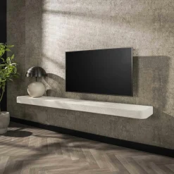 Meubles De Salon·Etagères Murales|Meubles De Rangement·Etagères Murales|TAJ Etagère murale blanche en marbre composite 100 cm