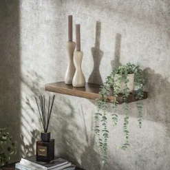 Meubles De Salon·Etagères Murales|Meubles De Rangement·Etagères Murales| Etagère murale bois d’acacia brun bords arrondis 90 cm NAKO