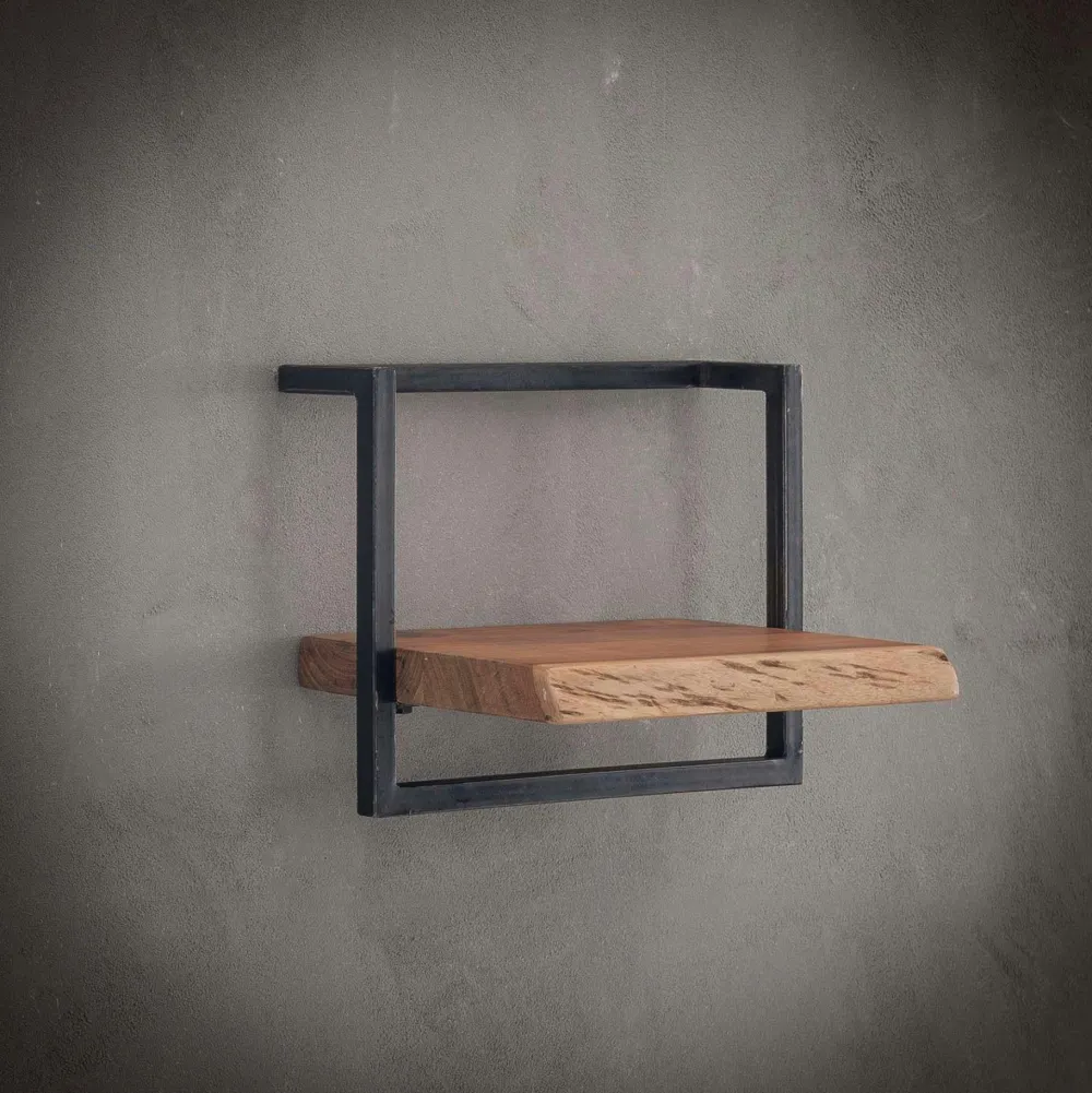 Meubles De Salon·Etagères Murales|Meubles De Rangement·Etagères Murales|Melbourne Etagère murale bois métal 20 cm