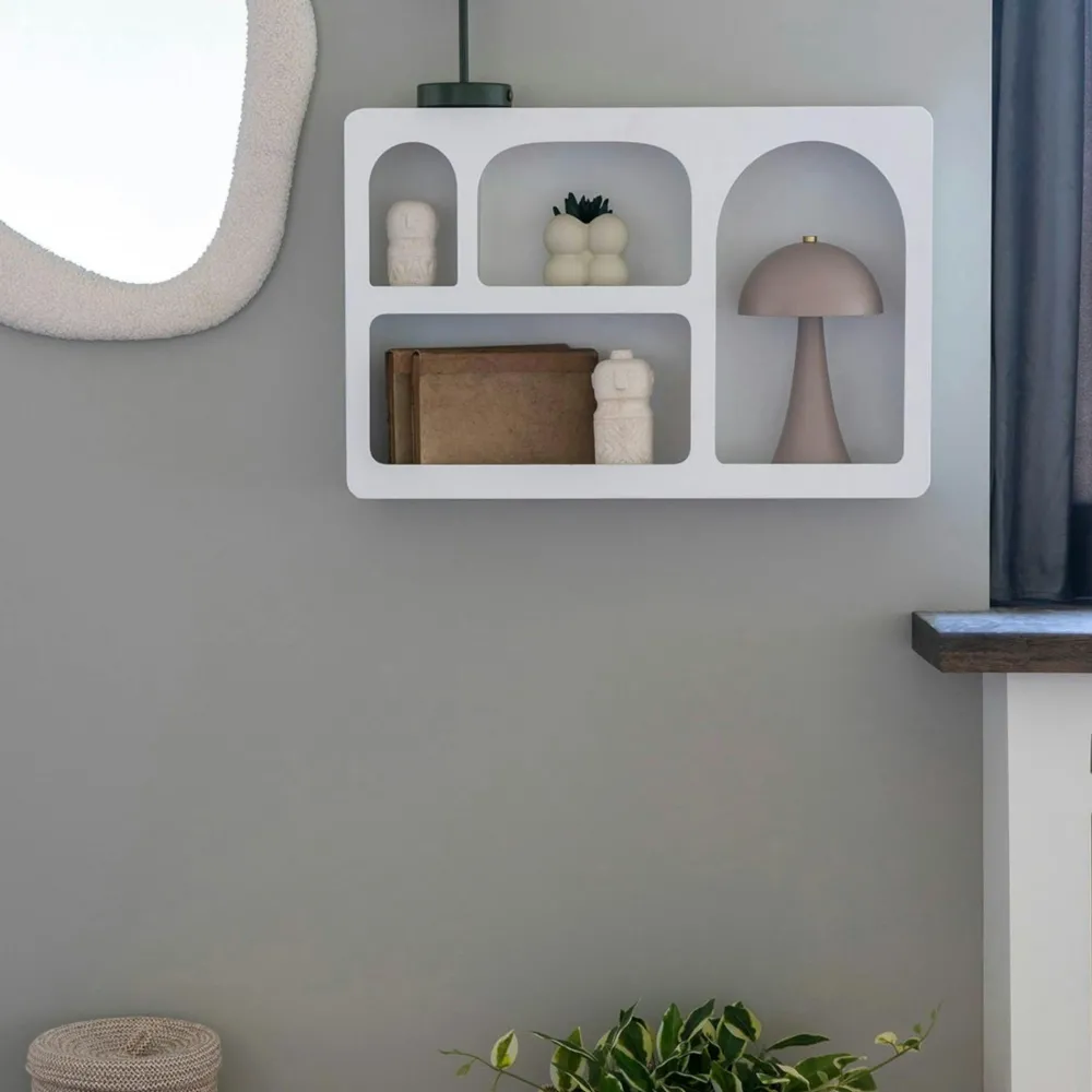 Meubles De Salon·Etagères Murales|Meubles De Rangement·Etagères Murales|TALLINN Etagère murale design effet bois 120 cm