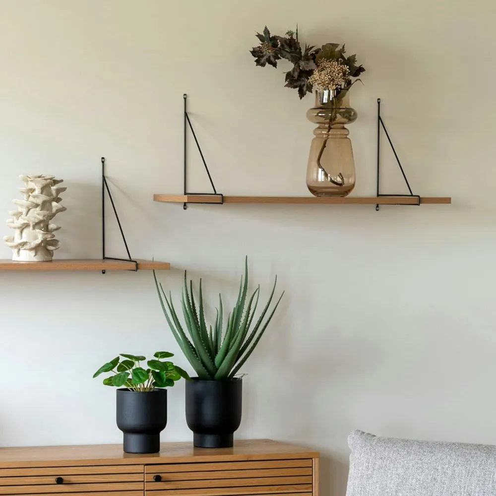 Meubles De Salon·Etagères Murales|Meubles De Rangement·Etagères Murales|TALLINN Etagère murale design effet bois 80 cm