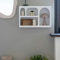 Meubles De Salon·Etagères Murales|Meubles De Rangement·Etagères Murales|TALLINN Etagère murale design effet bois 80 cm