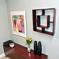 Meubles De Salon·Etagères Murales|Meubles De Rangement·Etagères Murales|Maori Etagère murale destructurée 67x67x16cm