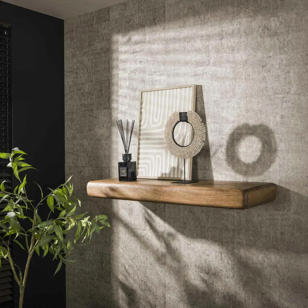 Meubles De Salon·Etagères Murales|Meubles De Rangement·Etagères Murales|DELHI Etagère murale en bois de manguier 118 cm