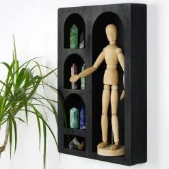 Meubles De Salon·Etagères Murales|Meubles De Rangement·Etagères Murales|AVIALA Etagère murale noire décorative - 5 niches