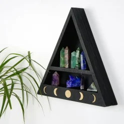 Meubles De Salon·Etagères Murales|Meubles De Rangement·Etagères Murales|AVIALA Etagère murale triangulaire noire - 2 niveaux